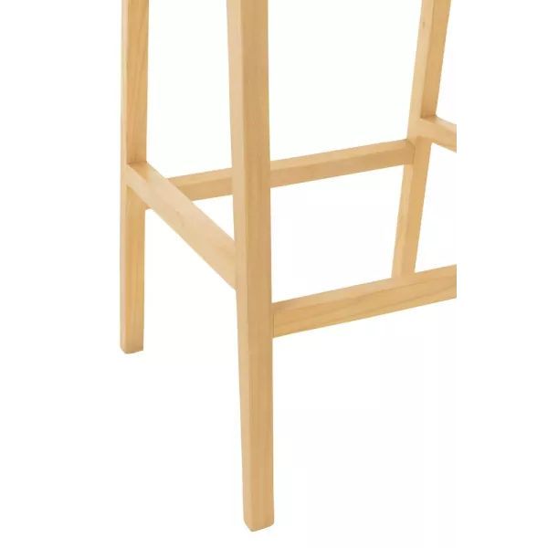 Tabouret de bar en teck et rotin PALBON (Naturel)