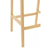 Tabouret de bar en teck et rotin PALBON (Naturel)