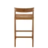 Tabouret de bar en teck et rotin PALBON (Marron)