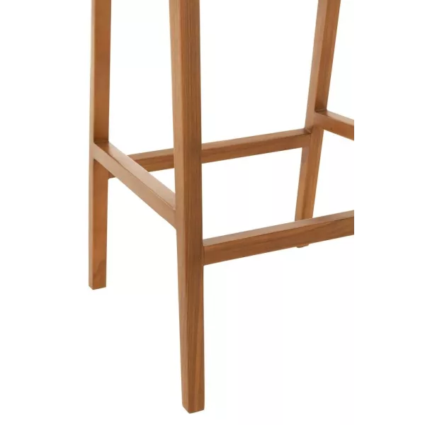 Tabouret de bar en teck et rotin PALBON (Marron)