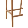 Tabouret de bar en teck et rotin PALBON (Marron)