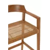 Tabouret de bar en teck et rotin PALBON (Marron)