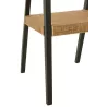 Chaise en teck et rotin PALBON (Noir, naturel)