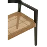 Chaise en teck et rotin PALBON (Noir, naturel)