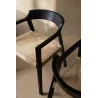 Chaise en teck et rotin PALBON (Noir, naturel)