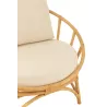 Fauteuil en rotin avec coussins PROBAN (Naturel)