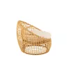 Fauteuil boule en rotin avec coussin PROBAN (Naturel)