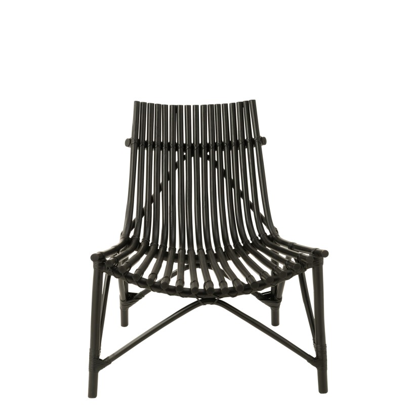 Fauteuil en rotin MOULIS (Noir)