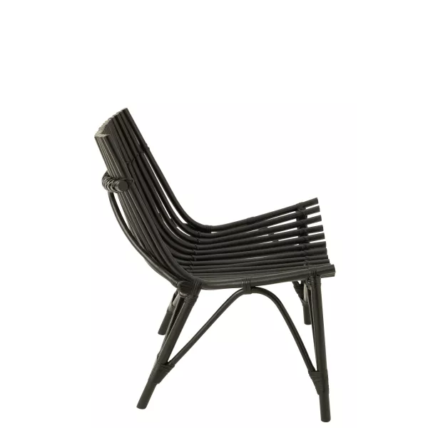 Fauteuil en rotin MOULIS (Noir)