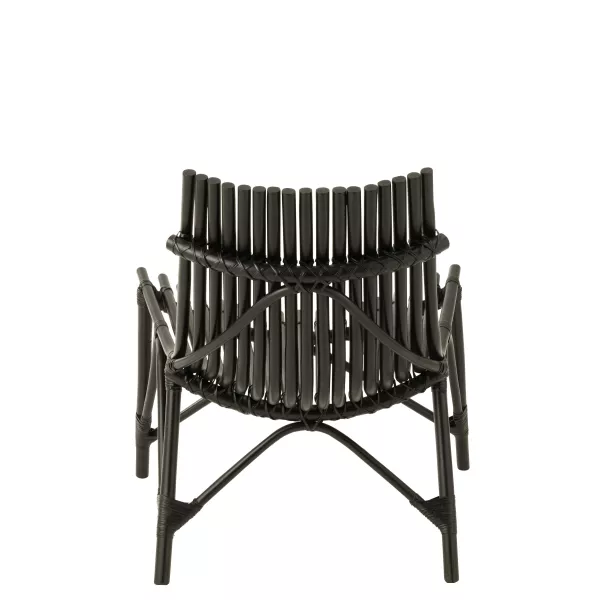 Fauteuil en rotin MOULIS (Noir)