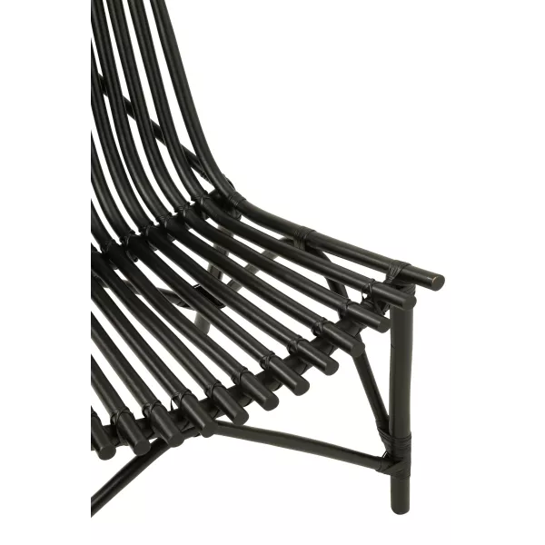 Fauteuil en rotin MOULIS (Noir)