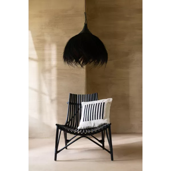 Fauteuil en rotin MOULIS (Noir)