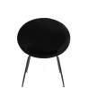 Chaise ronde en tissu et métal BOULOU (Noir)