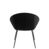 Chaise ronde en tissu et métal BOULOU (Noir)