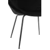 Chaise ronde en tissu et métal BOULOU (Noir)