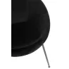 Chaise ronde en tissu et métal BOULOU (Noir)