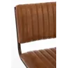 Chaise vintage en cuir synthétique et métal PUJON (Marron, noir)