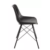 Chaise loft en cuir synthétique et métal VERGAN (Noir)