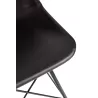 Chaise loft en cuir synthétique et métal VERGAN (Noir)