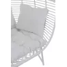 Fauteuil lounge en acier CONBRY (Blanc)