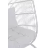 Fauteuil suspendu ovale lounge en acier CONBRY (Blanc)