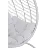 Fauteuil suspendu rond lounge en acier CONBRY (Blanc)