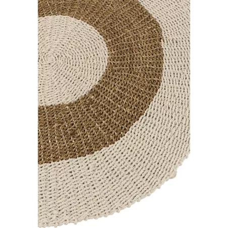 Tapis rond en jute MELOU (120x120 cm) (Marron, Naturel)