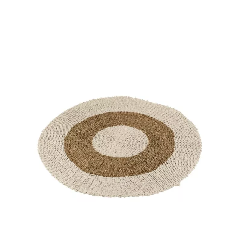 Tapis rond en jute MELOU (120x120 cm) (Marron, Naturel)