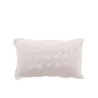 Coussin rectangulaire dentelle en coton BONPAN (Blanc)