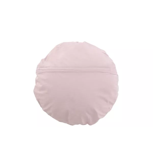 Coussin rond dentelle en coton MARBI (Mauve)