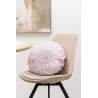 Coussin rond dentelle en coton MARBI (Mauve)