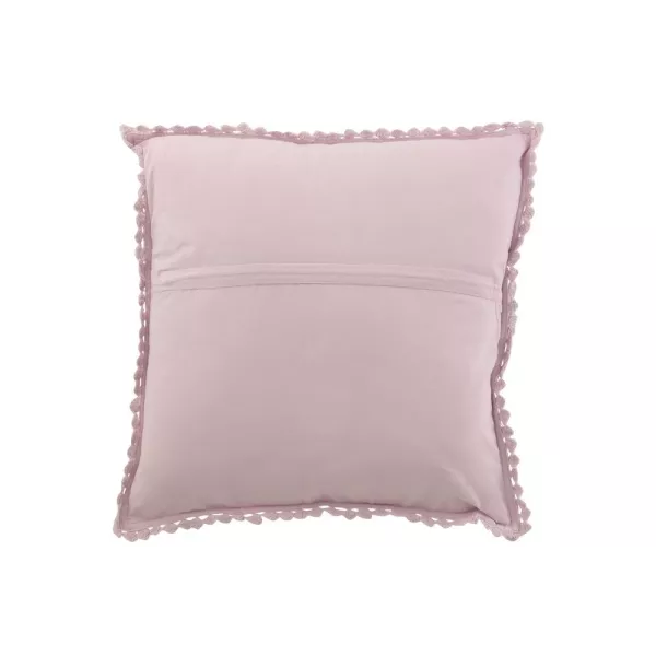 Coussin carré dentelle en coton MARBI (Mauve)