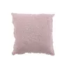 Coussin carré dentelle en coton MARBI (Mauve)