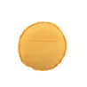 Coussin rond dentelle en coton BILOU (Ocre)