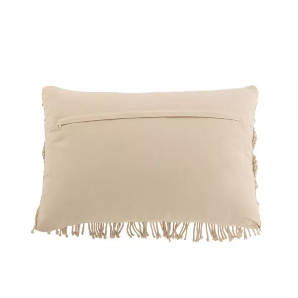 Coussin rectangulaire cosy en coton JARBY (Beige)