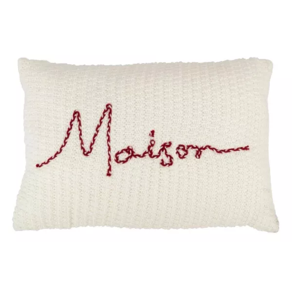 Coussin rectangualire Maison DIDOU (Blanc, rouge)