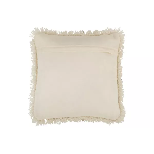 Coussin carré en coton POULBY (Blanc, beige)