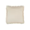 Coussin carré en coton POULBY (Blanc, beige)