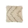 Coussin carré en coton POULBY (Blanc, beige)