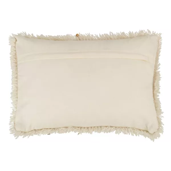 Coussin rectangulaire en coton POULBY (Blanc, beige)