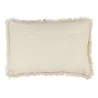 Coussin rectangulaire en coton POULBY (Blanc, beige)