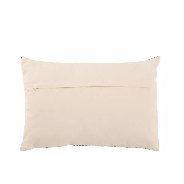 Coussin rectangulaire ethnique en coton PARSHI (Beige)