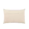 Coussin rectangulaire ethnique en coton PARSHI (Beige)