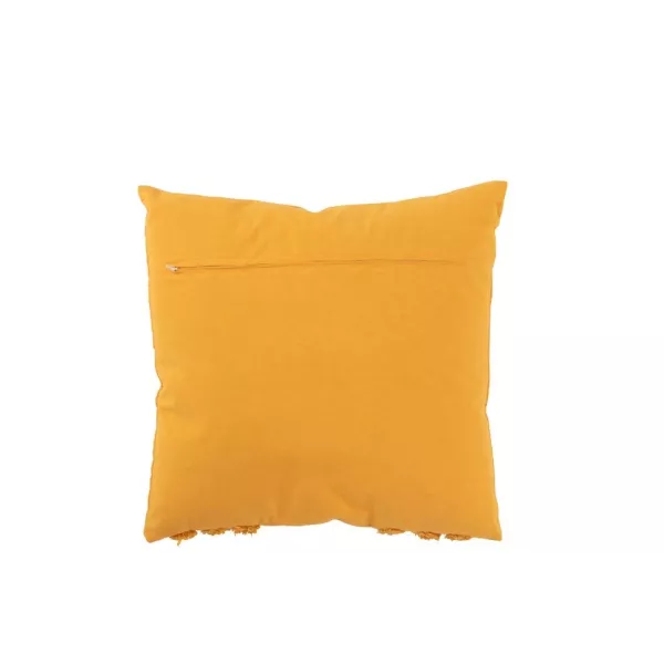 Coussin carré en coton FILOCHE (Ocre)