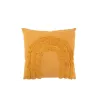 Coussin carré en coton FILOCHE (Ocre)