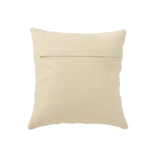 Coussin carré fleur en textile PIVONE (Ecru)