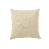 Coussin carré fleur en textile PIVONE (Ecru)