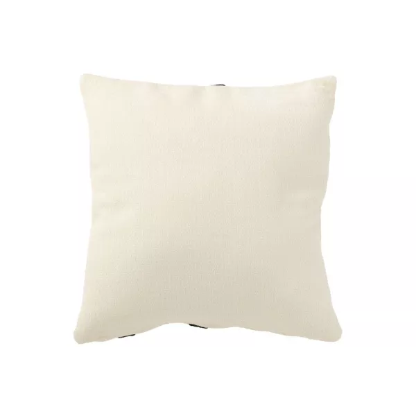 Coussin carré contemporain BAGOU (Blanc, noir)