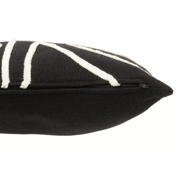 Coussin carré contemporain JAKAR (Noir, blanc)