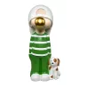 Decorative resin statue BOY BALLON (H82 cm) (green)